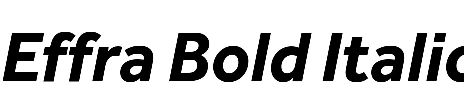 Effra Bold Italic Yazı tipi ücretsiz indir